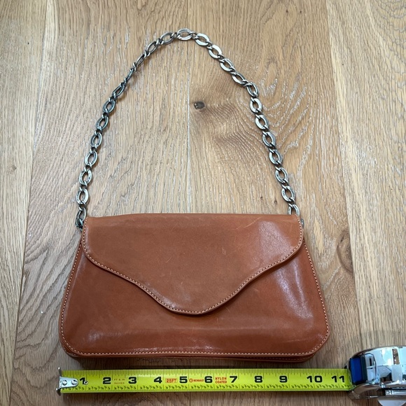 APC Paris leather bag purse with chain or as clutch tan brown - Picture 9 of 12